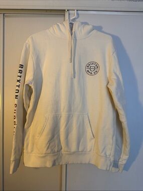 Brixton logo Pullover White Hoodie